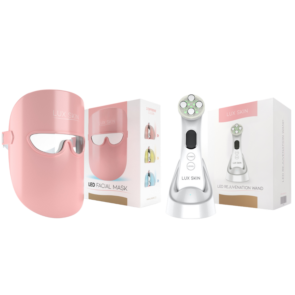 LUX SKIN® LED Facial Mask & LED Wand Bundle